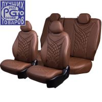 Чехлы Премиум Экокожа Байрон Президент|Жук на KIA Seltos c 2020+