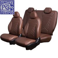 Чехлы Премиум Экокожа Байрон Президент|Жук на KIA Seltos c 2020+