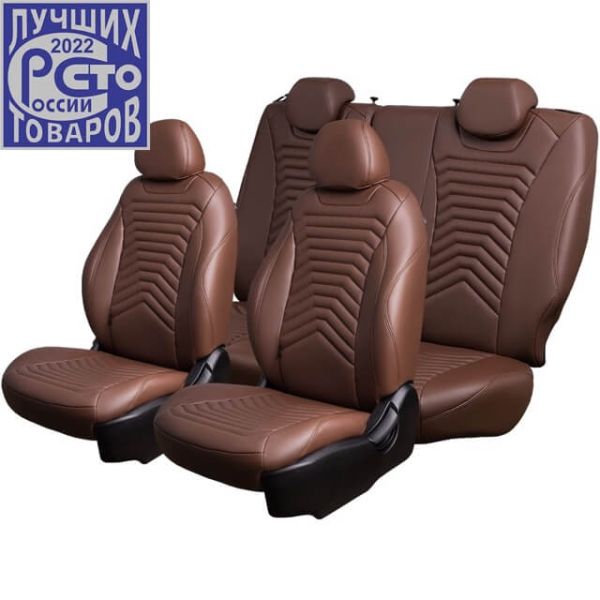 Чехлы Премиум Экокожа Байрон Президент|Жук на KIA Seltos c 2020+